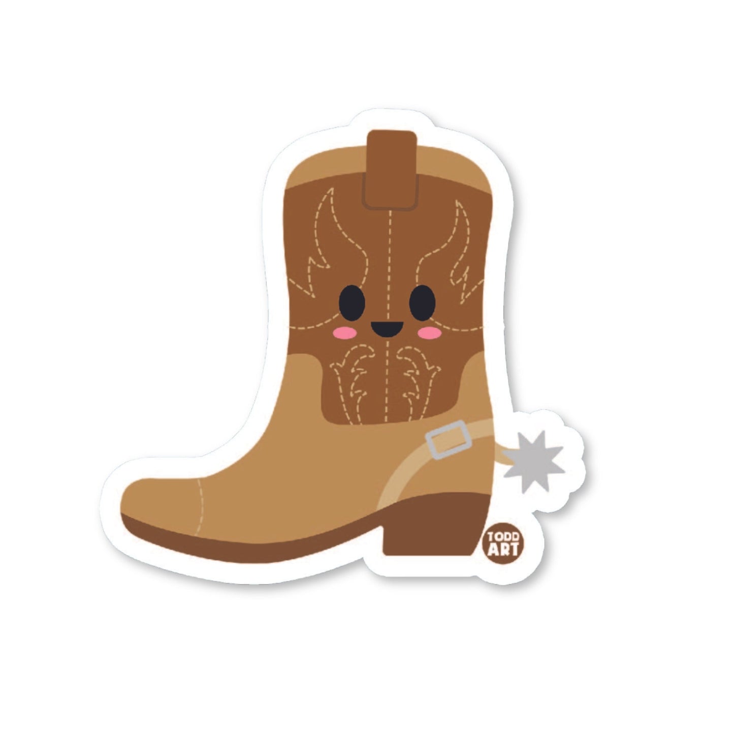 Cowboy Boot - 3" Art Sticker