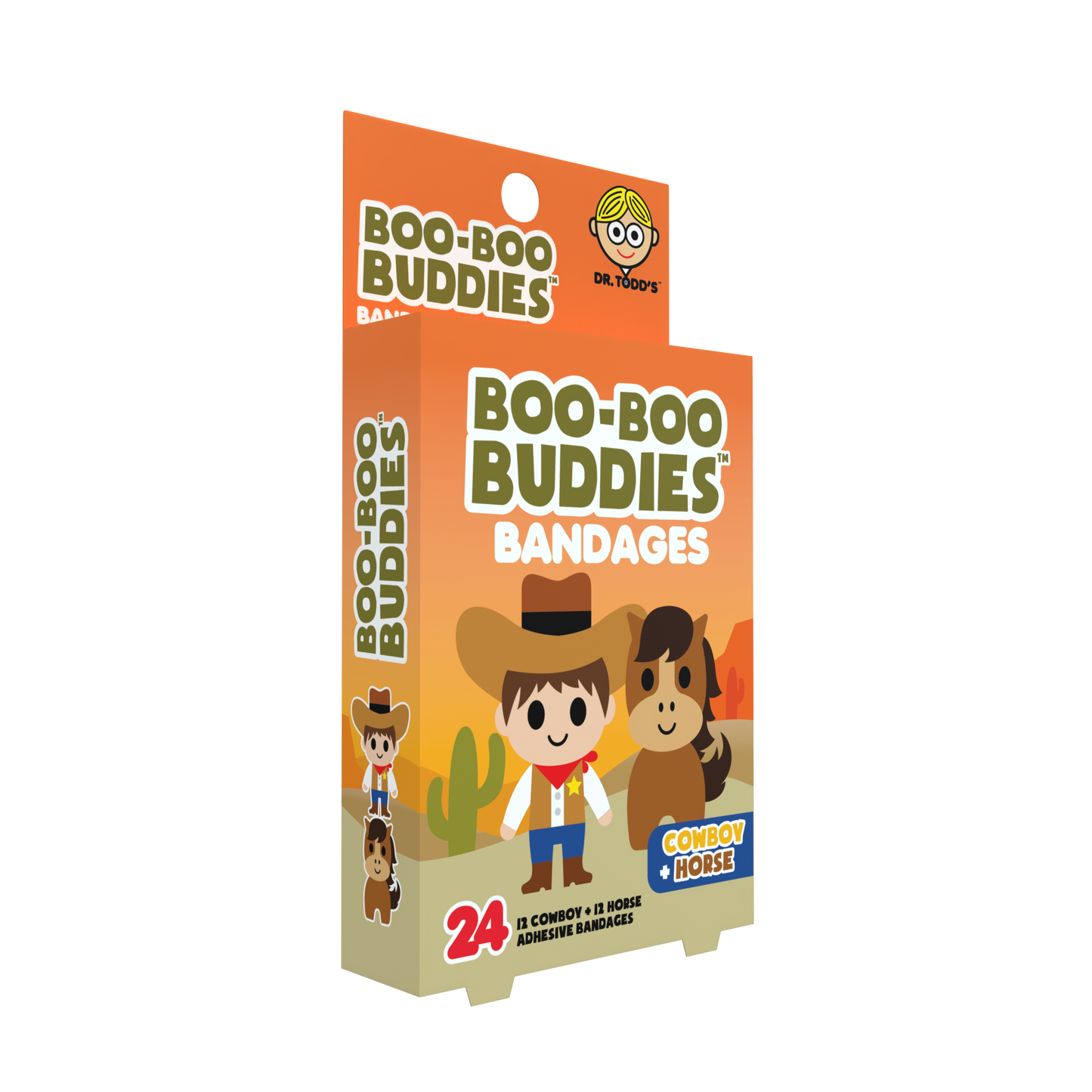 Kids Bandages – Cowboy + Horse (24 Count, Latex-Free)