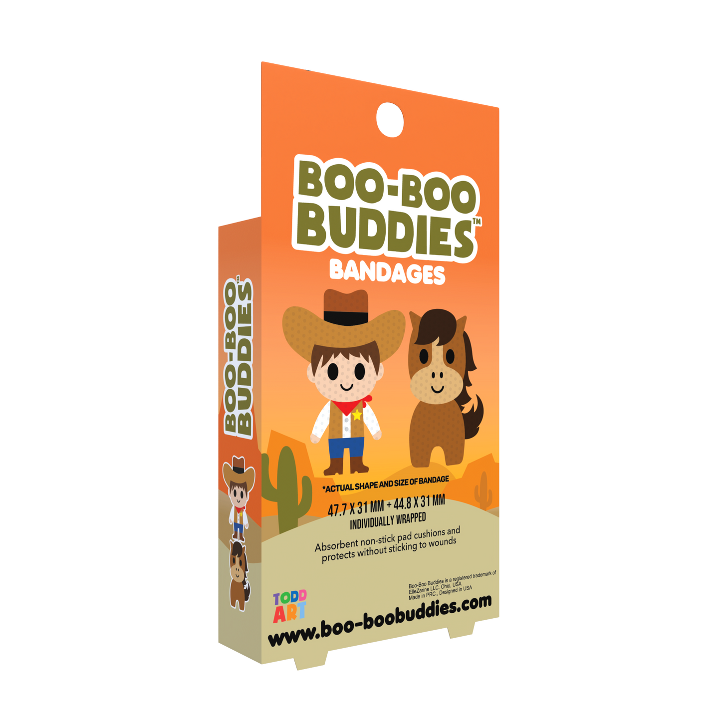 Kids Bandages – Cowboy + Horse (24 Count, Latex-Free)