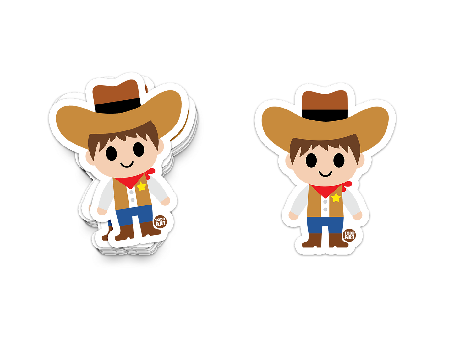 Cowboy - 3" Art Sticker
