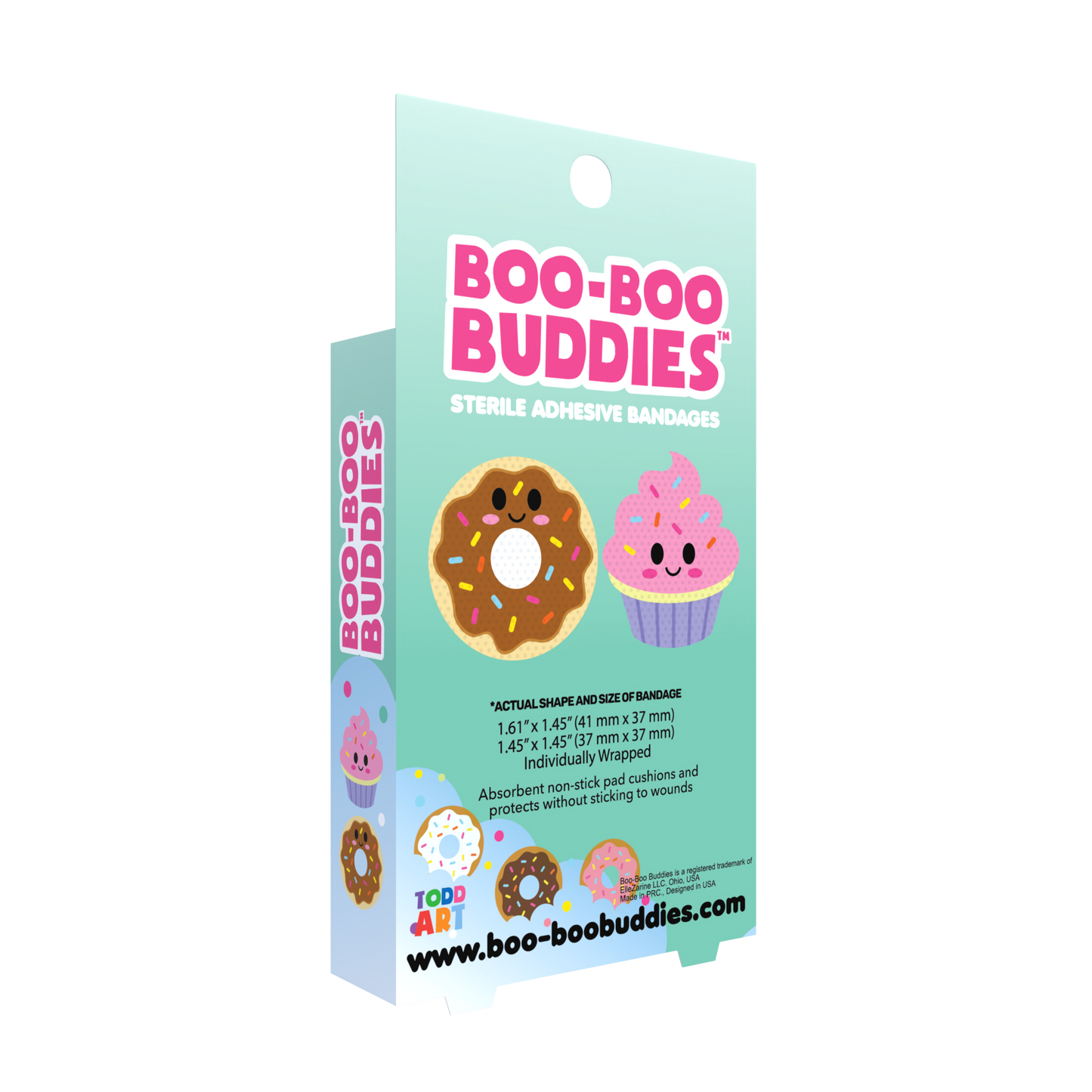 Kids Bandages – Cupcake + Donut (24 Count, Latex-Free)
