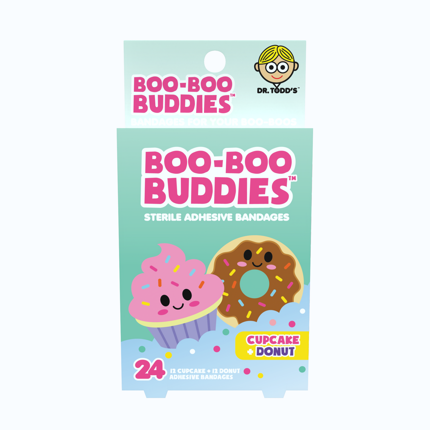 Kids Bandages – Cupcake + Donut (24 Count, Latex-Free)