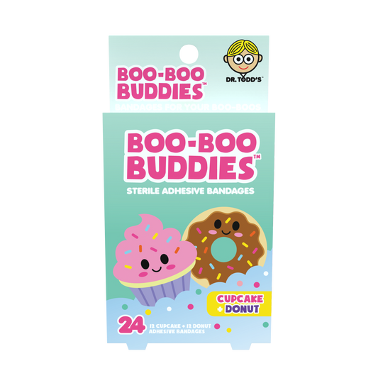Kids Bandages – Cupcake + Donut (24 Count, Latex-Free)