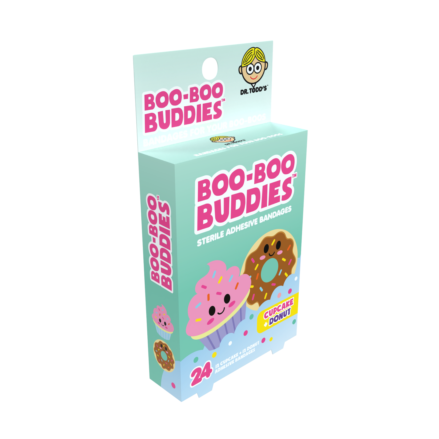 Kids Bandages – Cupcake + Donut (24 Count, Latex-Free)