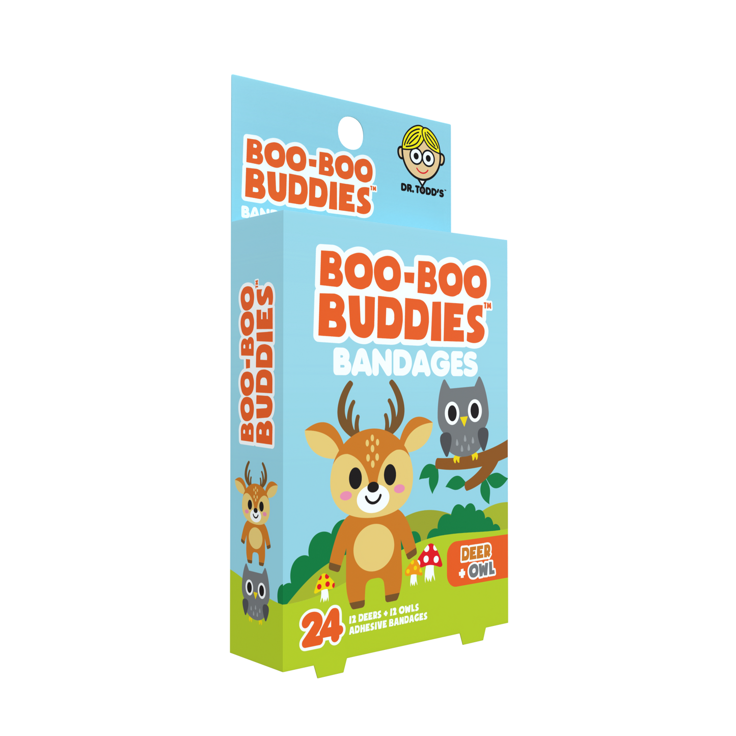 Kids Bandages – Deer + Owl (24 Count, Latex-Free)