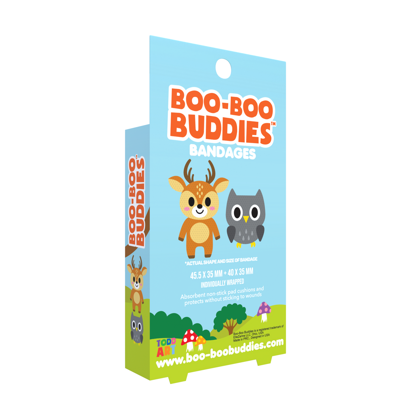 Kids Bandages – Deer + Owl (24 Count, Latex-Free)