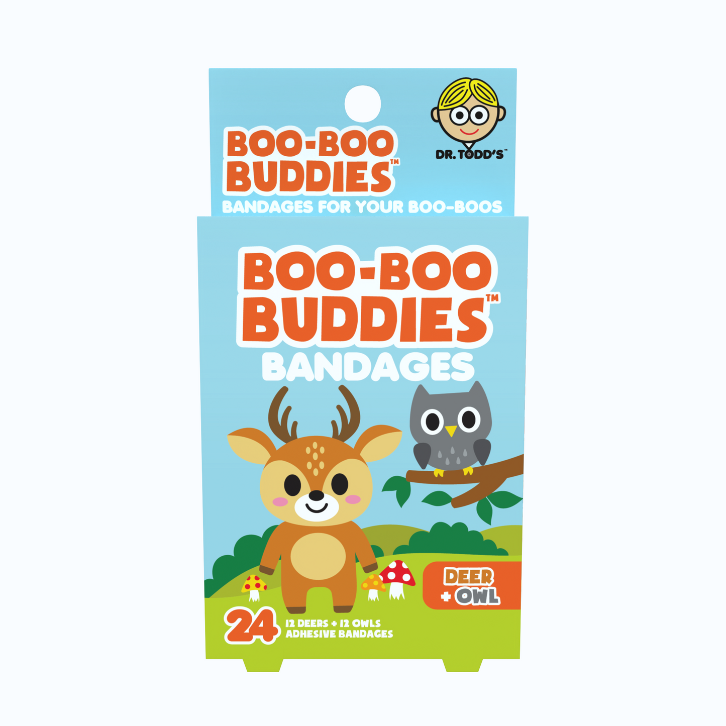 Kids Bandages – Deer + Owl (24 Count, Latex-Free)