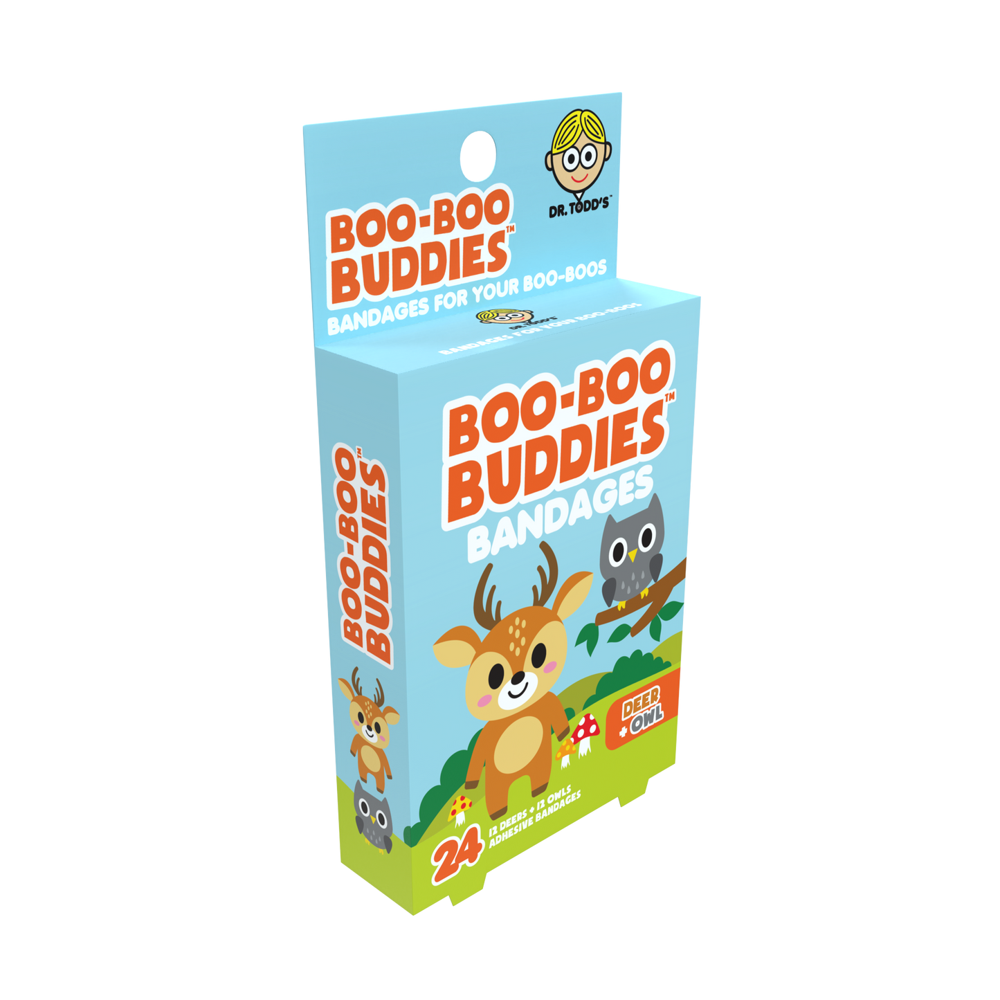 Kids Bandages – Deer + Owl (24 Count, Latex-Free)