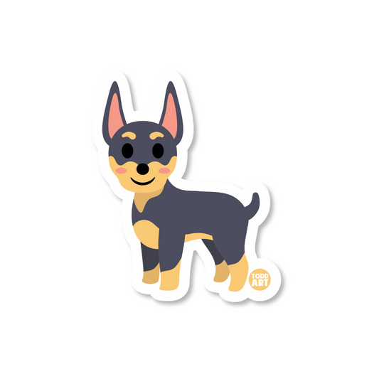 Doberman - 3" Art Sticker