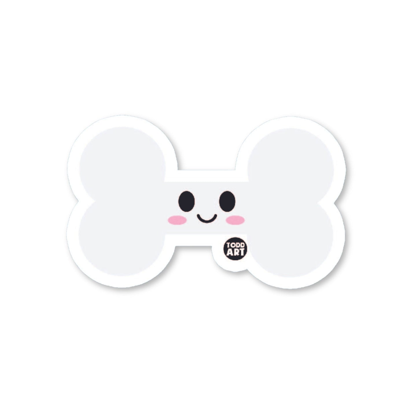 Dog bone - 3" Art Sticker