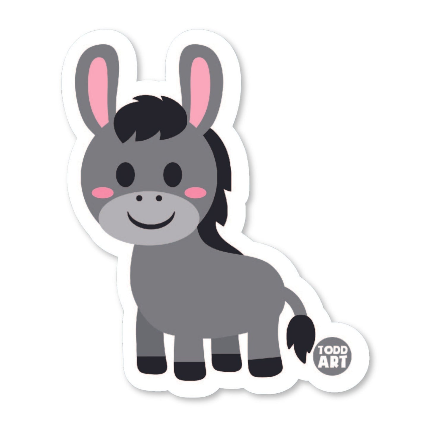 Donkey - 3" Art Sticker