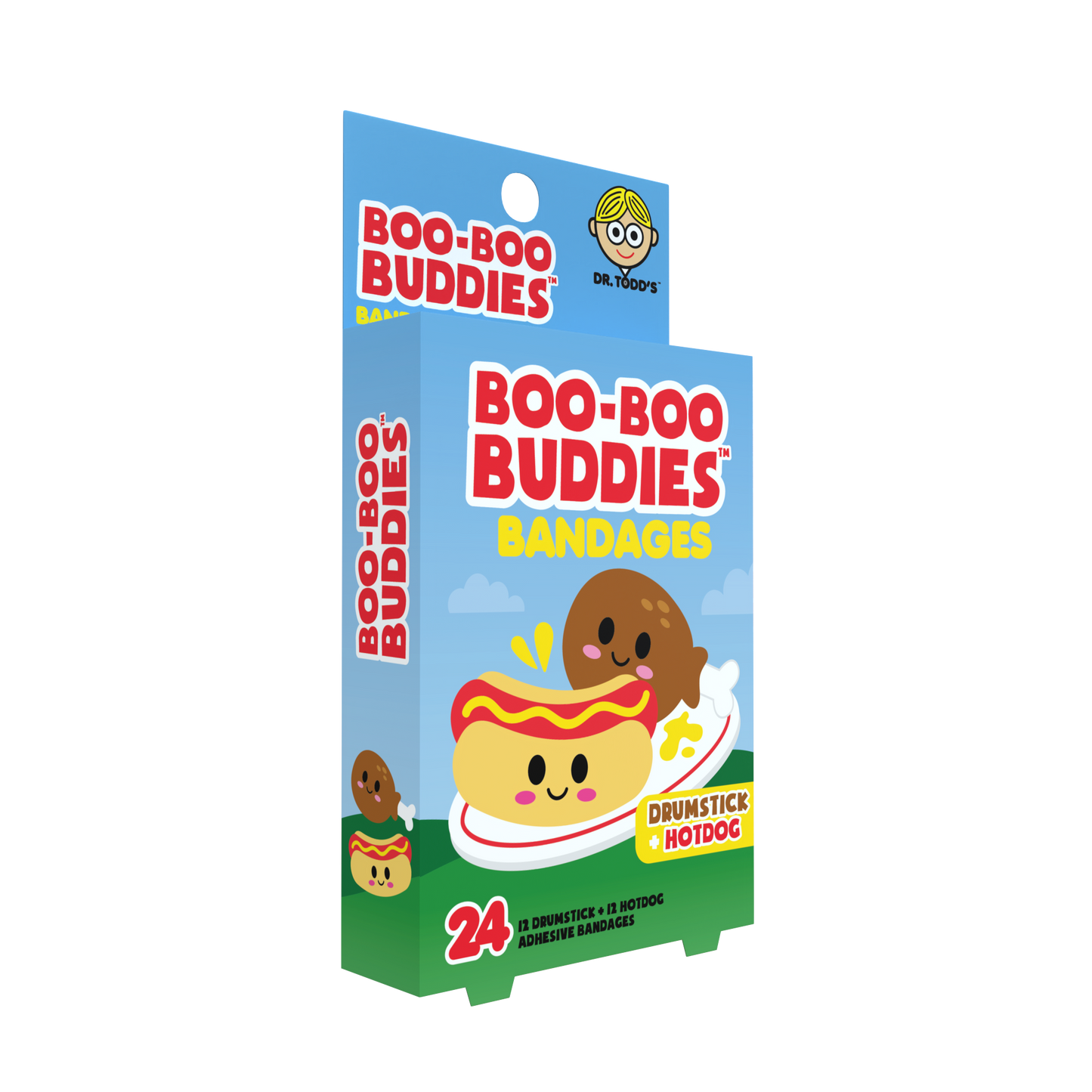 Kids Bandages – Drumstick + Hot Dog (24 Count, Latex-Free)