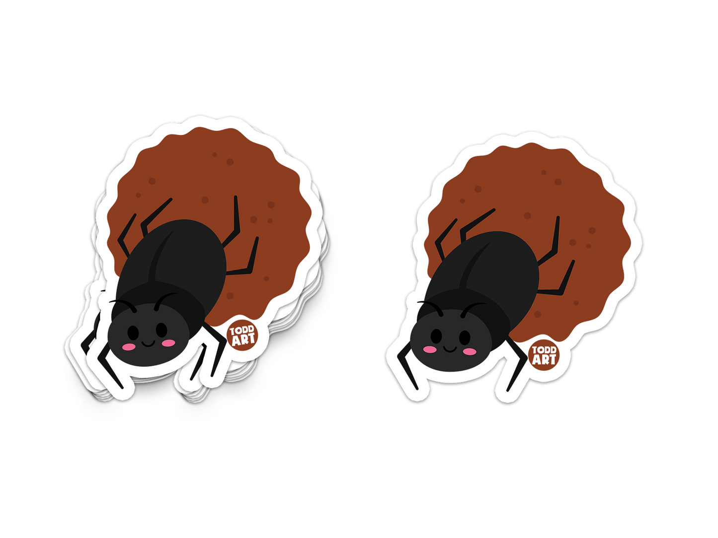 Dung Beetle - 3" Art Sticker