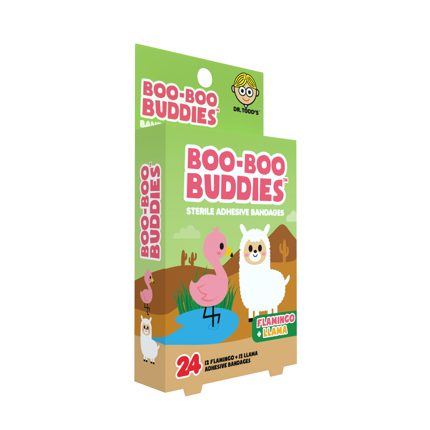 Kids Bandages Flamingo & Llama Kids Bandages – 24ct Waterproof Latex-Free, Animal Design Best Seller