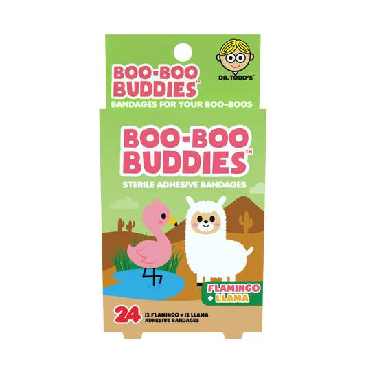 Kids Bandages Flamingo & Llama Kids Bandages – 24ct Waterproof Latex-Free, Animal Design Best Seller