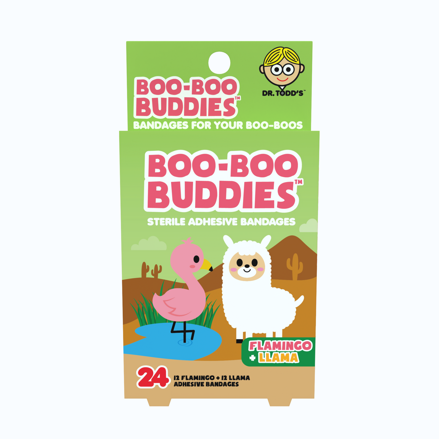 Kids Bandages Flamingo & Llama Kids Bandages – 24ct Waterproof Latex-Free, Animal Design Best Seller
