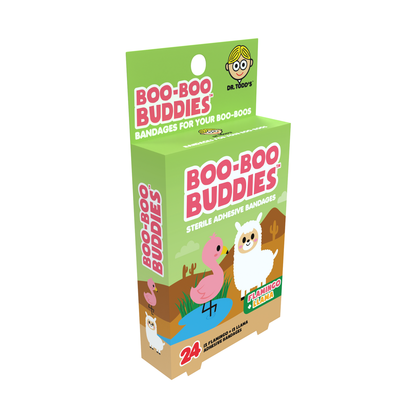 Kids Bandages Flamingo & Llama Kids Bandages – 24ct Waterproof Latex-Free, Animal Design Best Seller