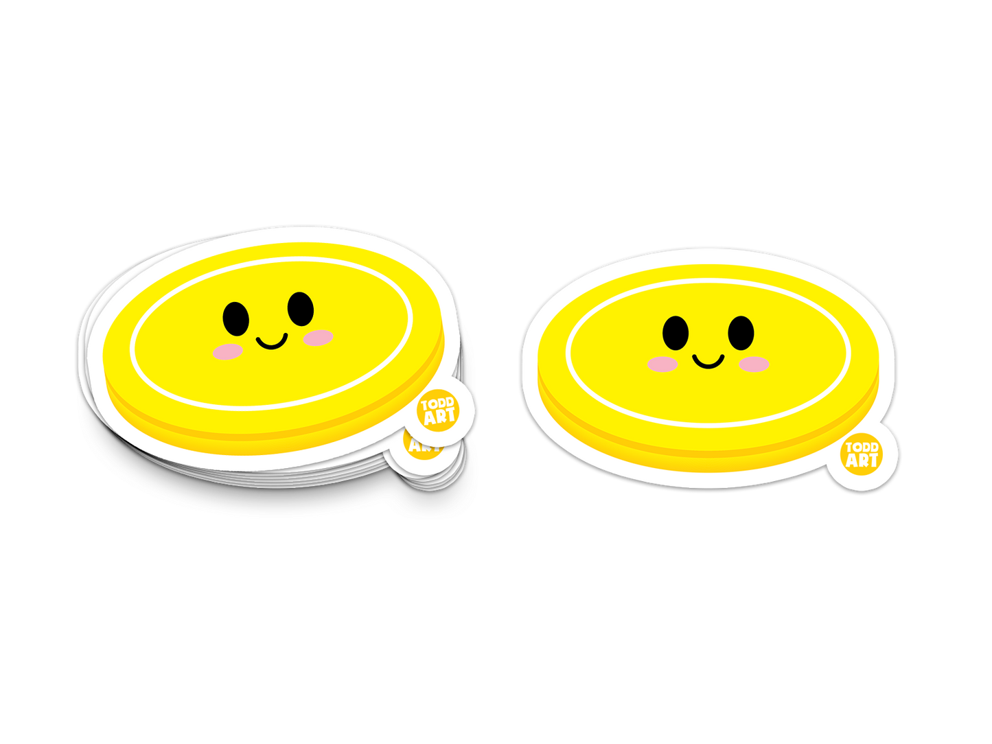 Frisbee - 3" Art Sticker