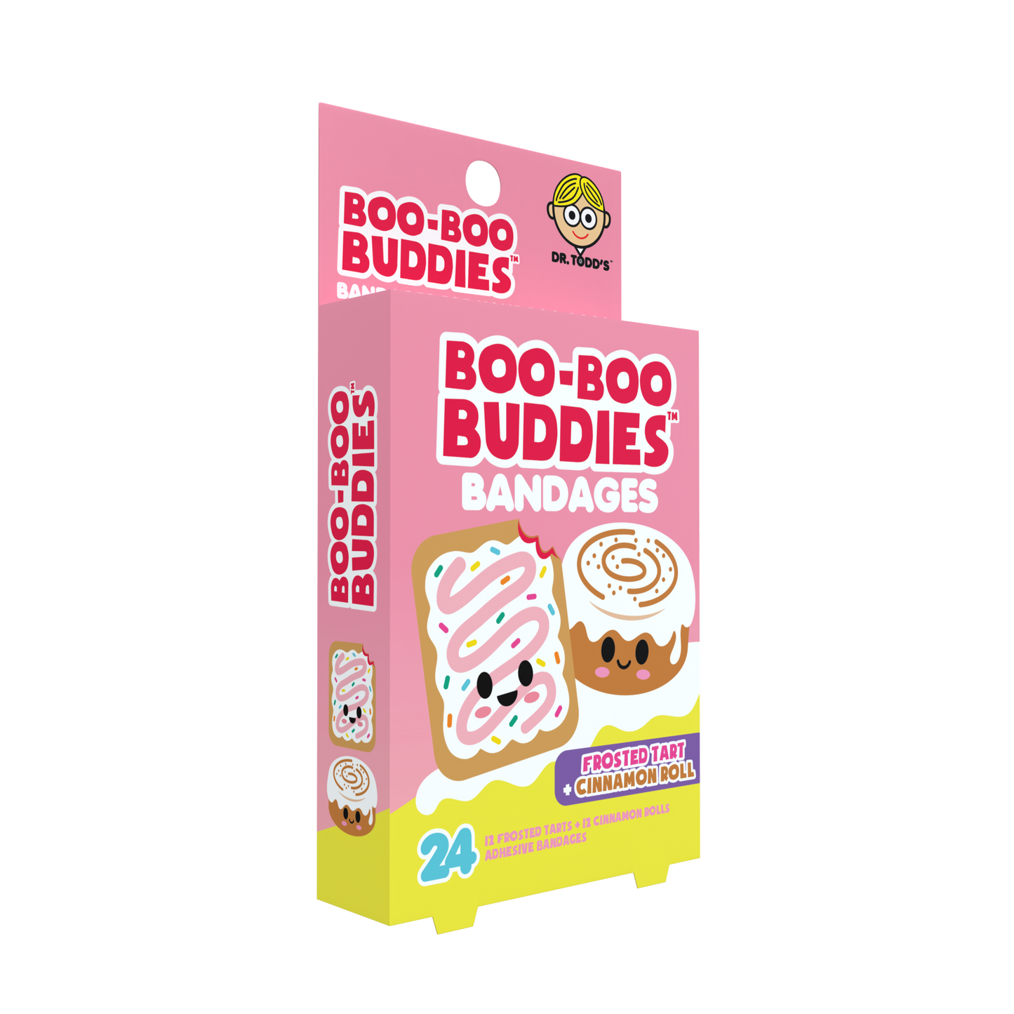 Kids Bandages – Frosted Tart + Cinnamon Roll (24 Count, Latex-Free)