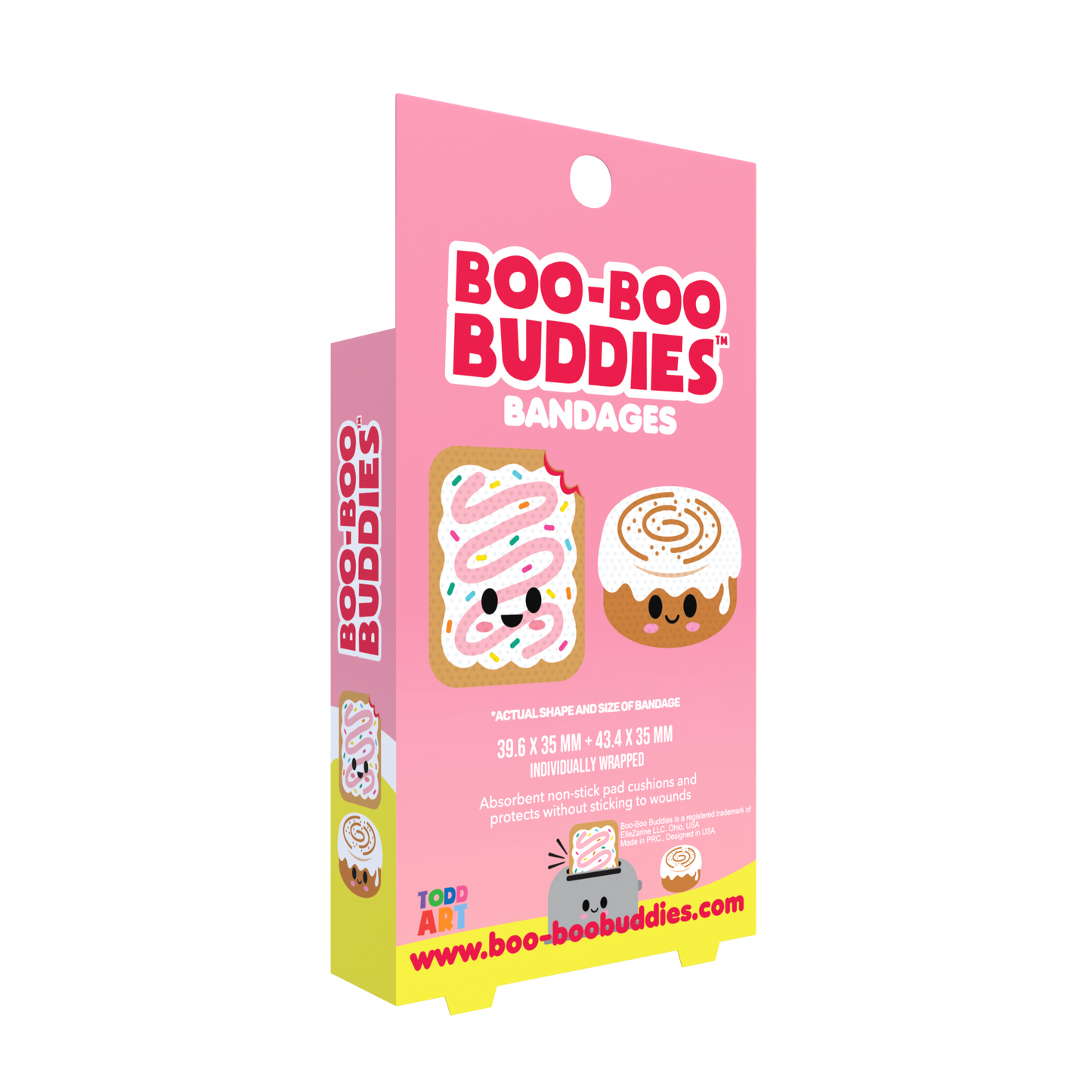 Kids Bandages – Frosted Tart + Cinnamon Roll (24 Count, Latex-Free)