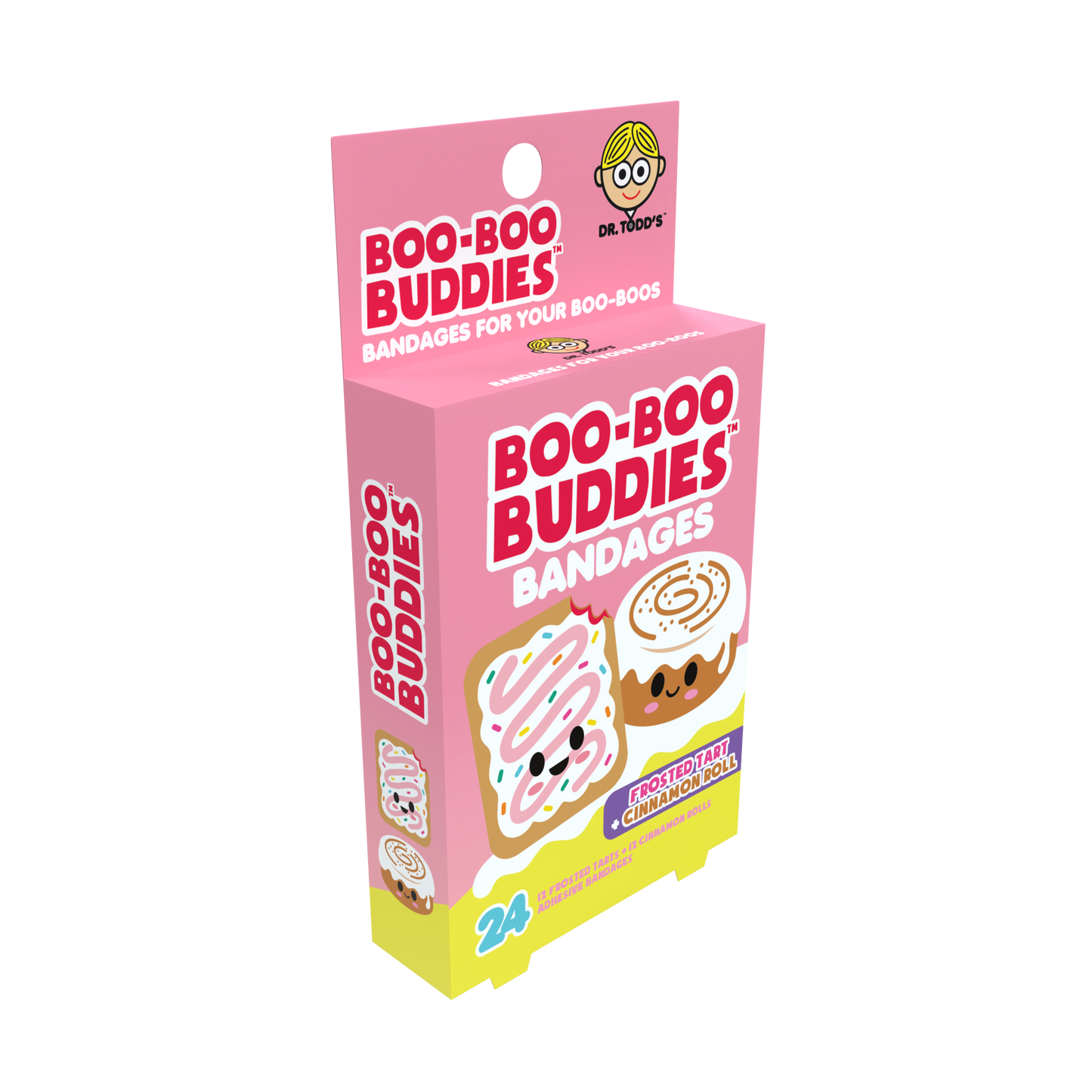 Kids Bandages – Frosted Tart + Cinnamon Roll (24 Count, Latex-Free)
