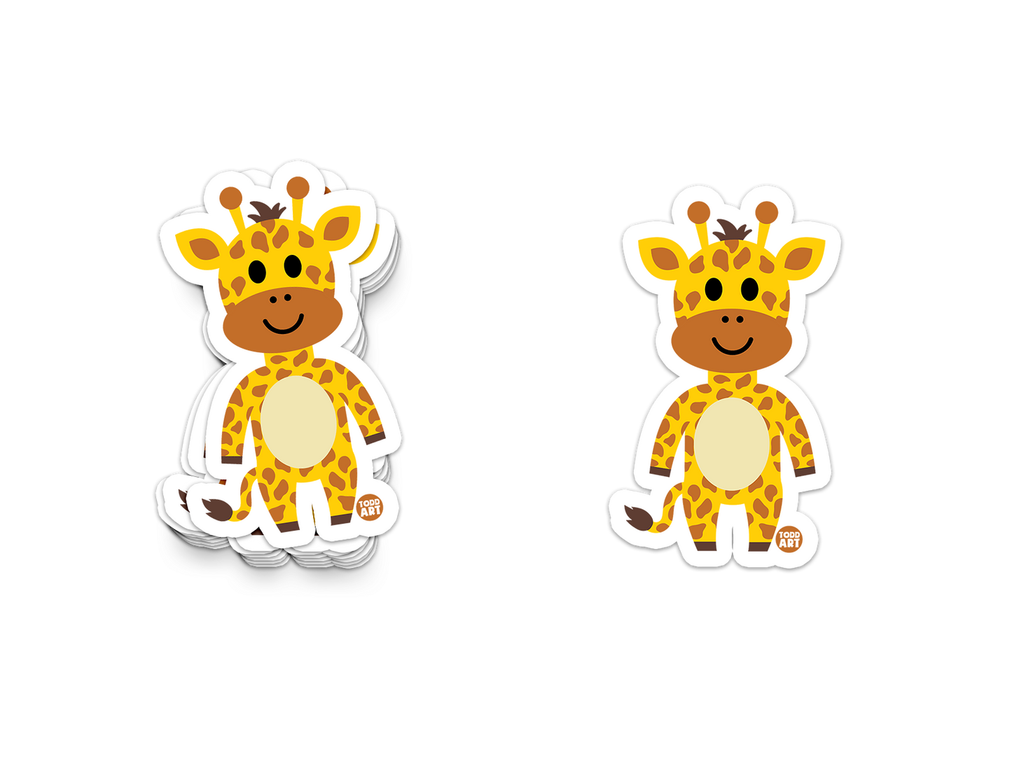 Giraffe - 3" Art Sticker