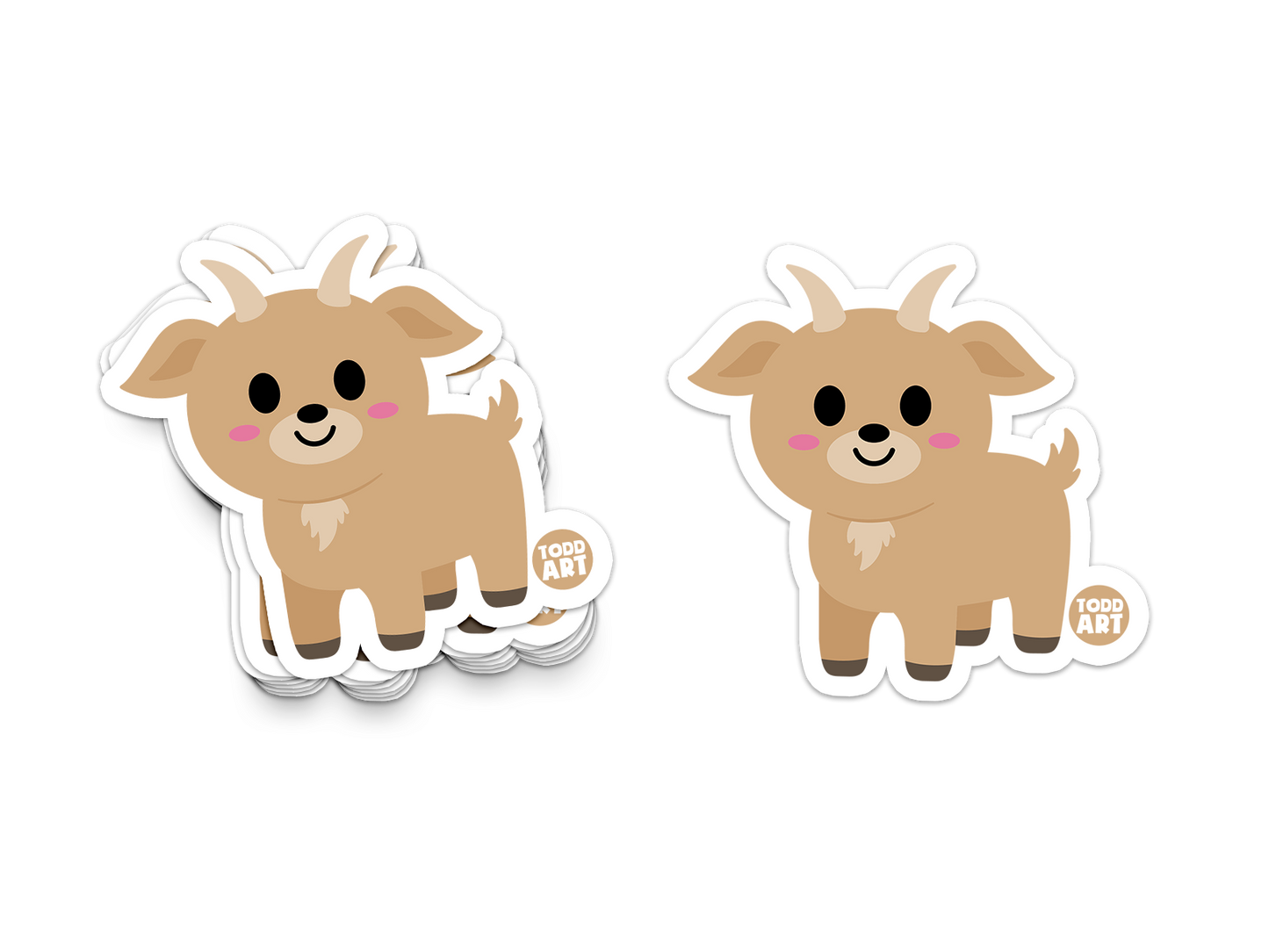 Goat - 3" Art Sticker