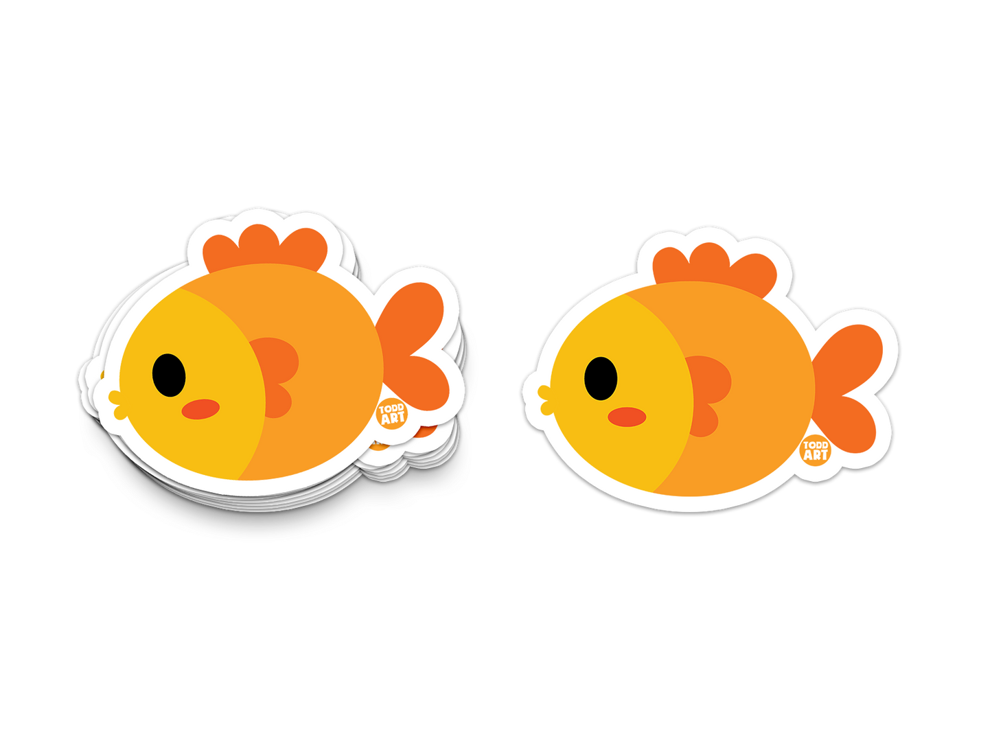 Goldfish - 3" Art Sticker