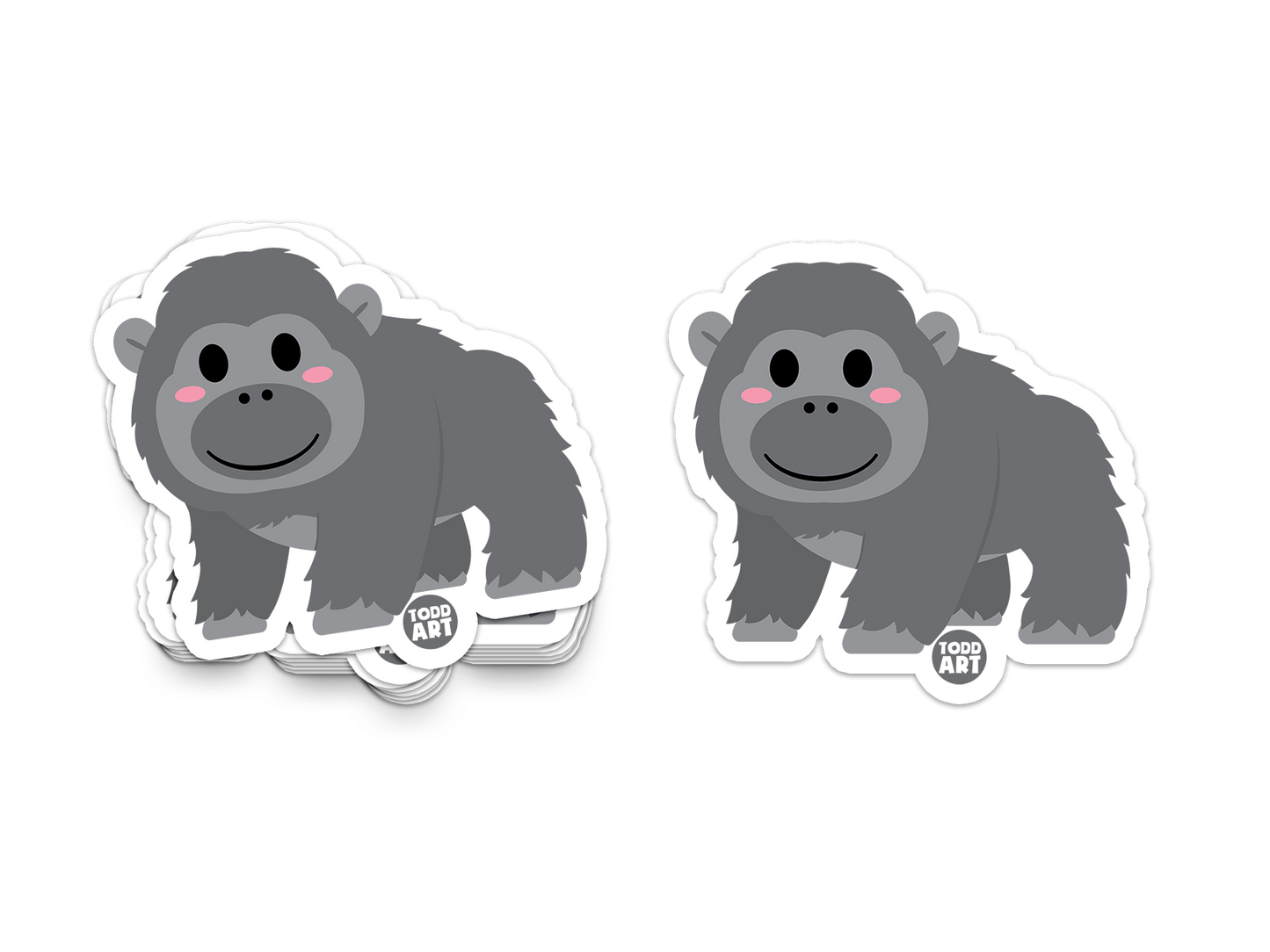 Gorilla - 3" Art Sticker