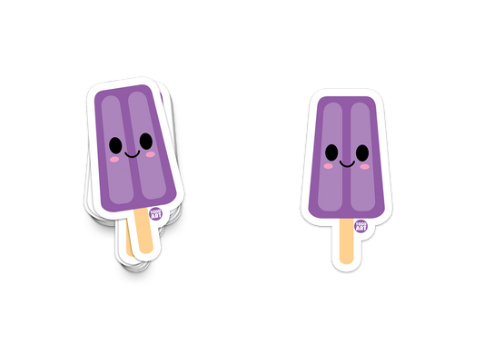 Grape Popsicle - 3" Art Sticker
