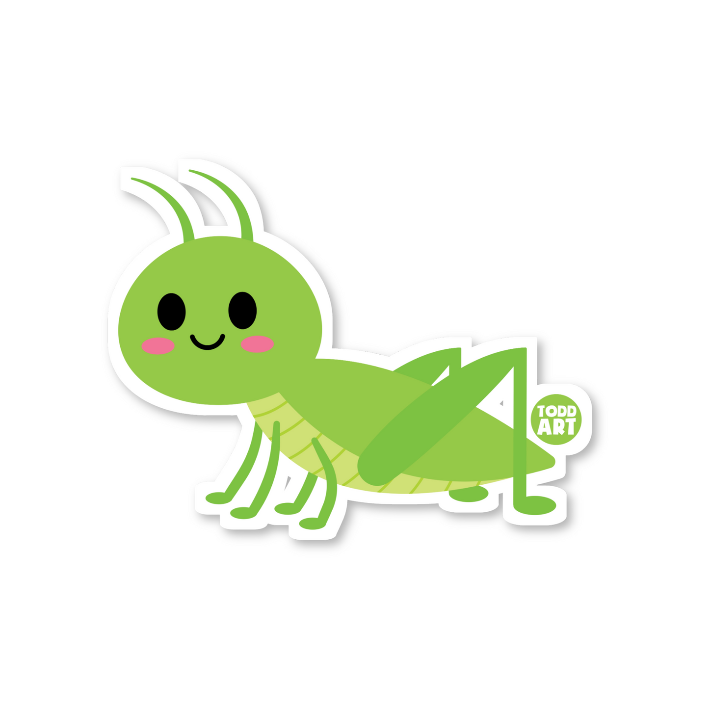 Grasshopper - 3" Art Sticker