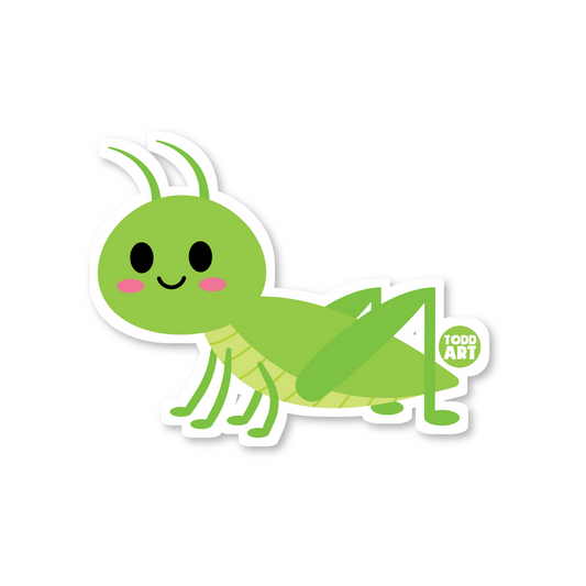 Grasshopper - 3" Art Sticker
