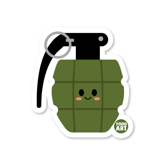 Grenade - 3" Art Sticker