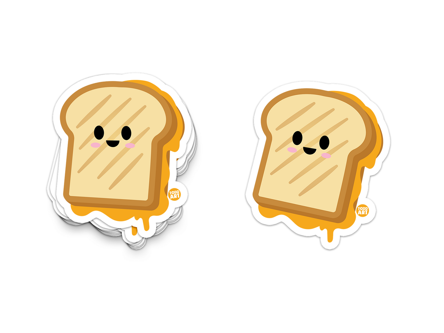 Grilled Cheese - 3" Art Sticker