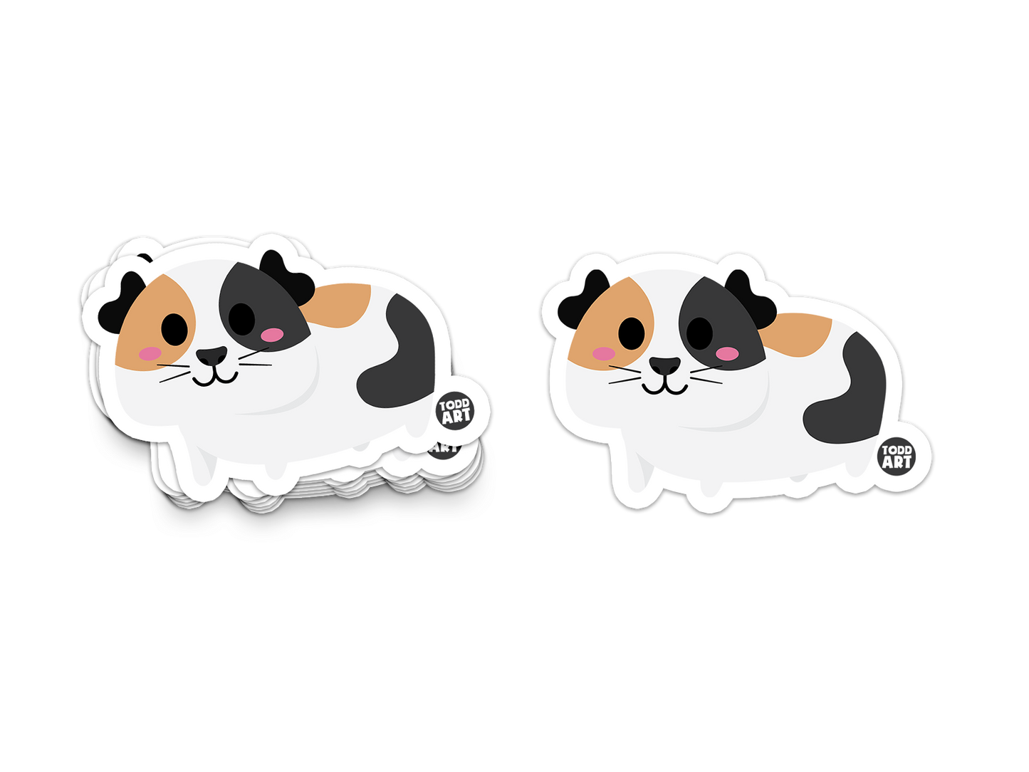 Guinea Pig - 3" Art Sticker