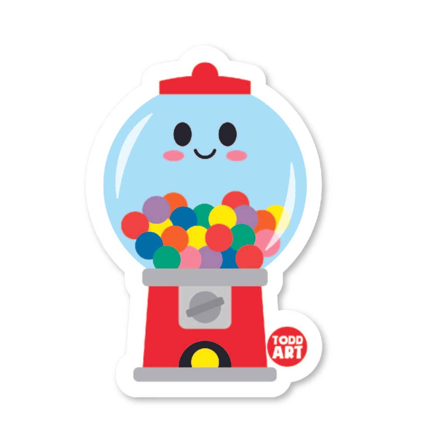 Gumball Machine - 3" Art Sticker