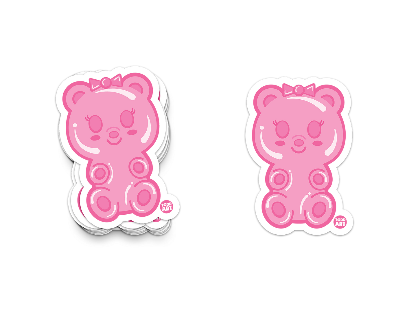 Gummy Bear Girl - 3" Art Sticker