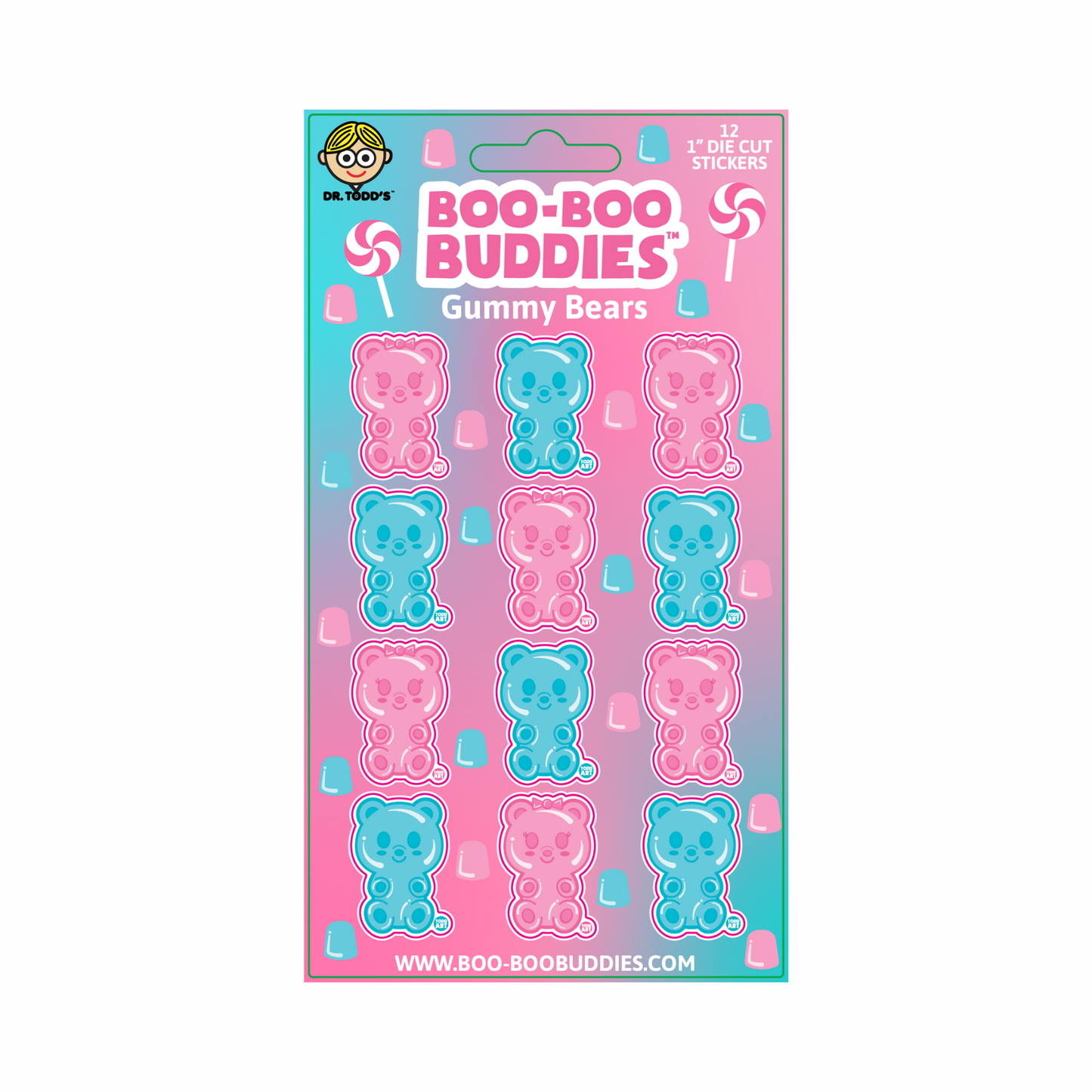 Boo Boo Buddies® Gummy Bear Sticker Sheet – Collectible