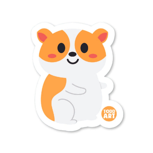 Hamster - 3" Art Sticker