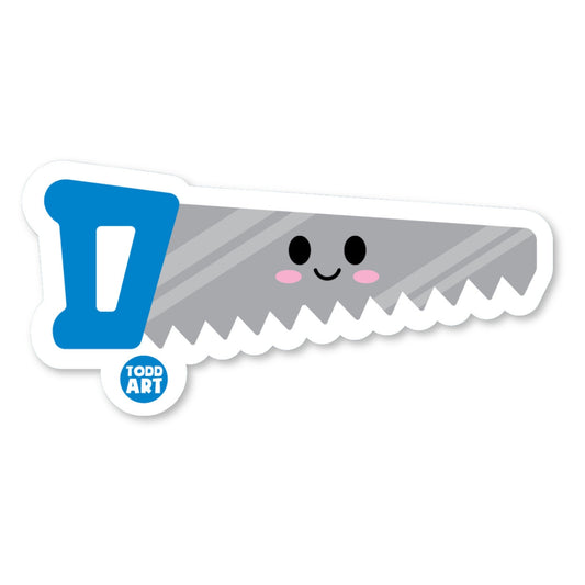 Hand Saw - 3" Art Sticker
