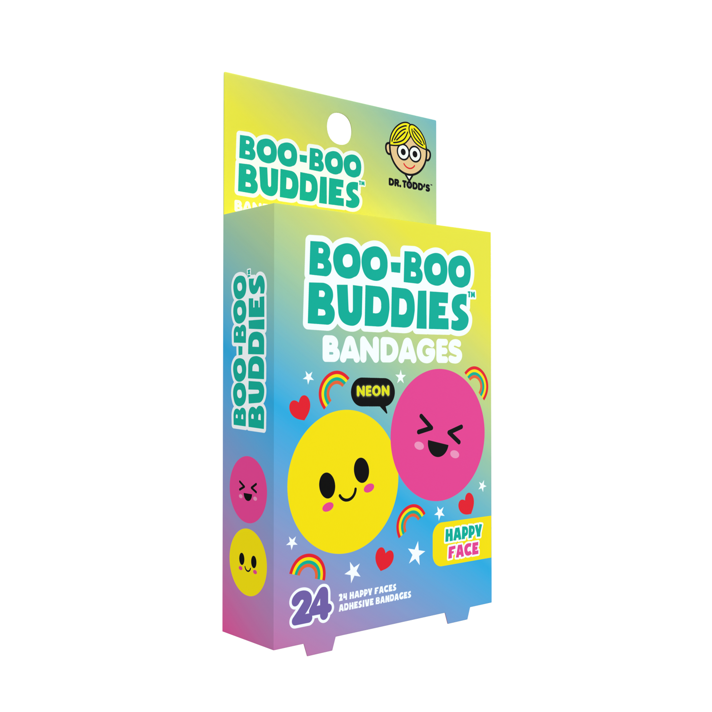 Kids Bandages – Happy Faces (24 Count, Latex-Free)
