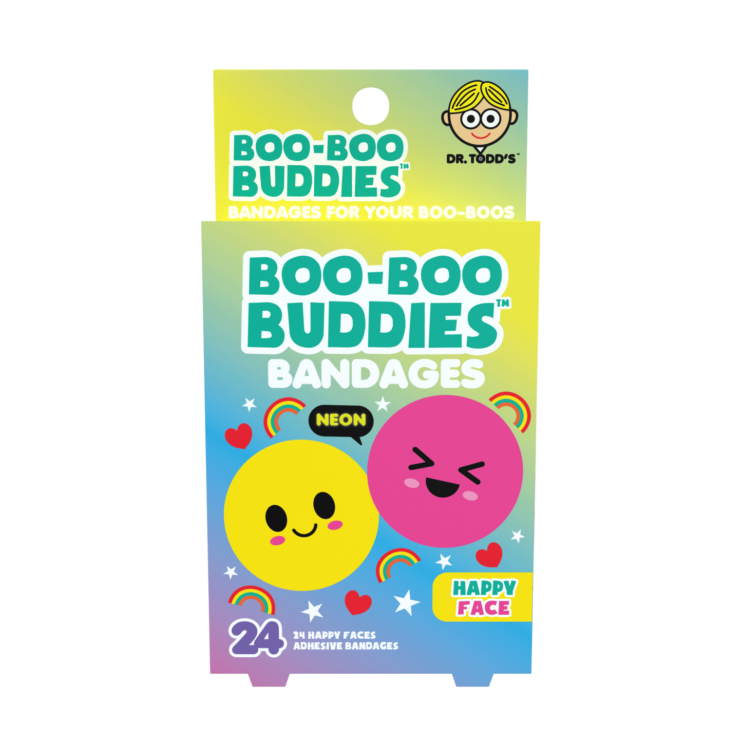 Kids Bandages – Happy Faces (24 Count, Latex-Free)