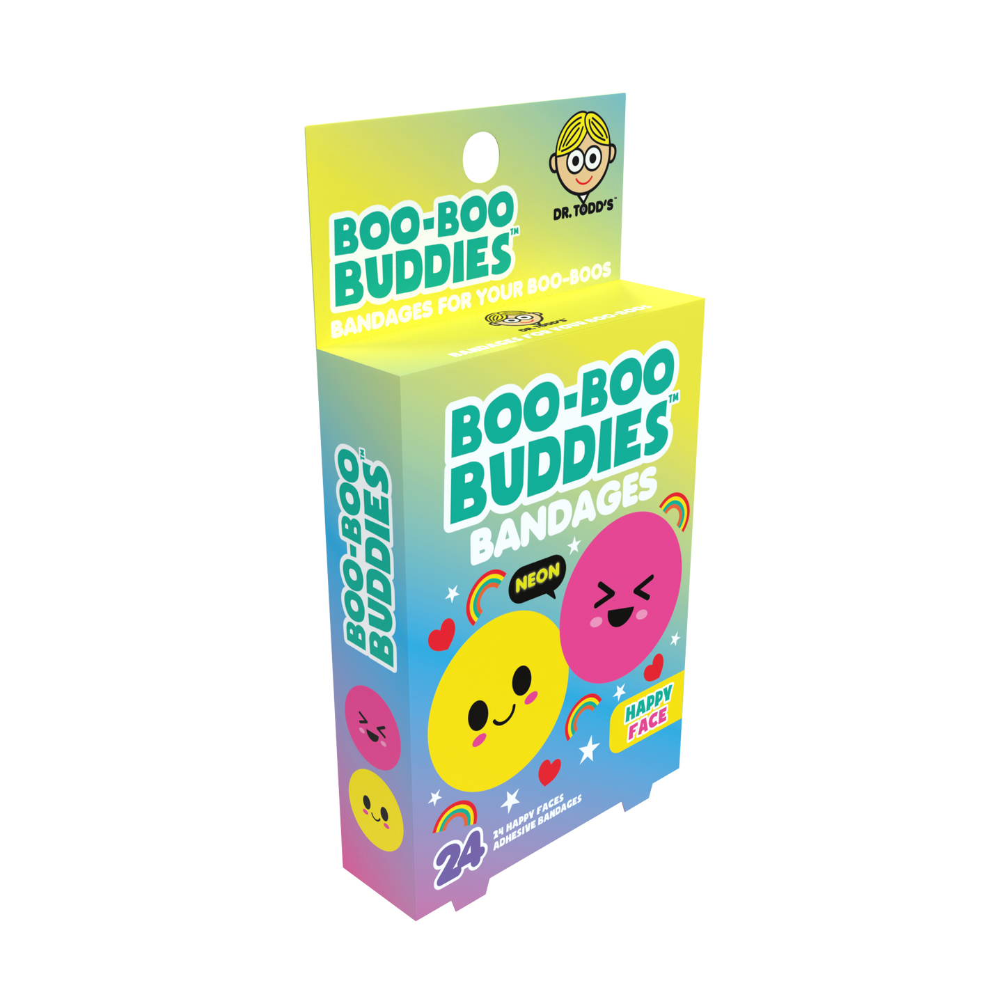 Kids Bandages – Happy Faces (24 Count, Latex-Free)