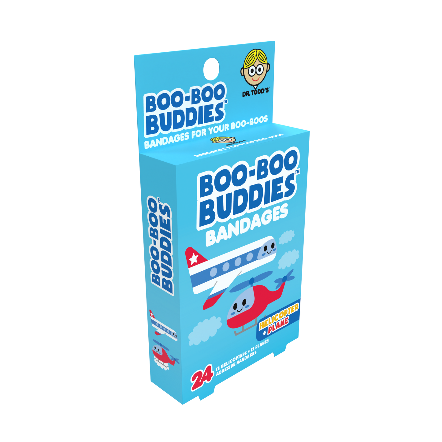 Kids Bandages – Helicopter + Plane (24 Count, Latex-Free)