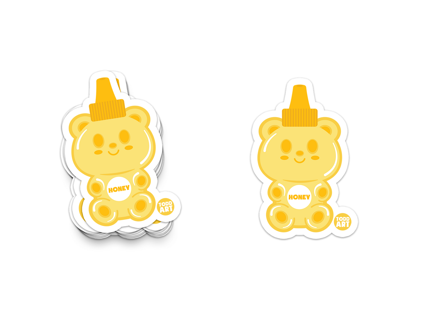 Honey Bear - 3" Art Sticker
