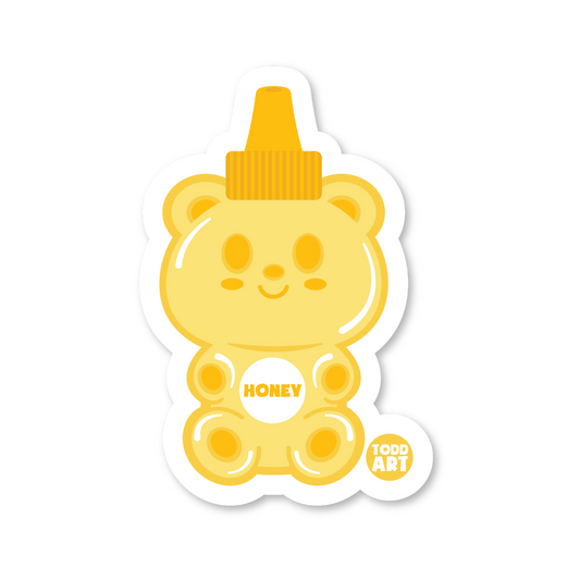 Honey Bear - 3" Art Sticker