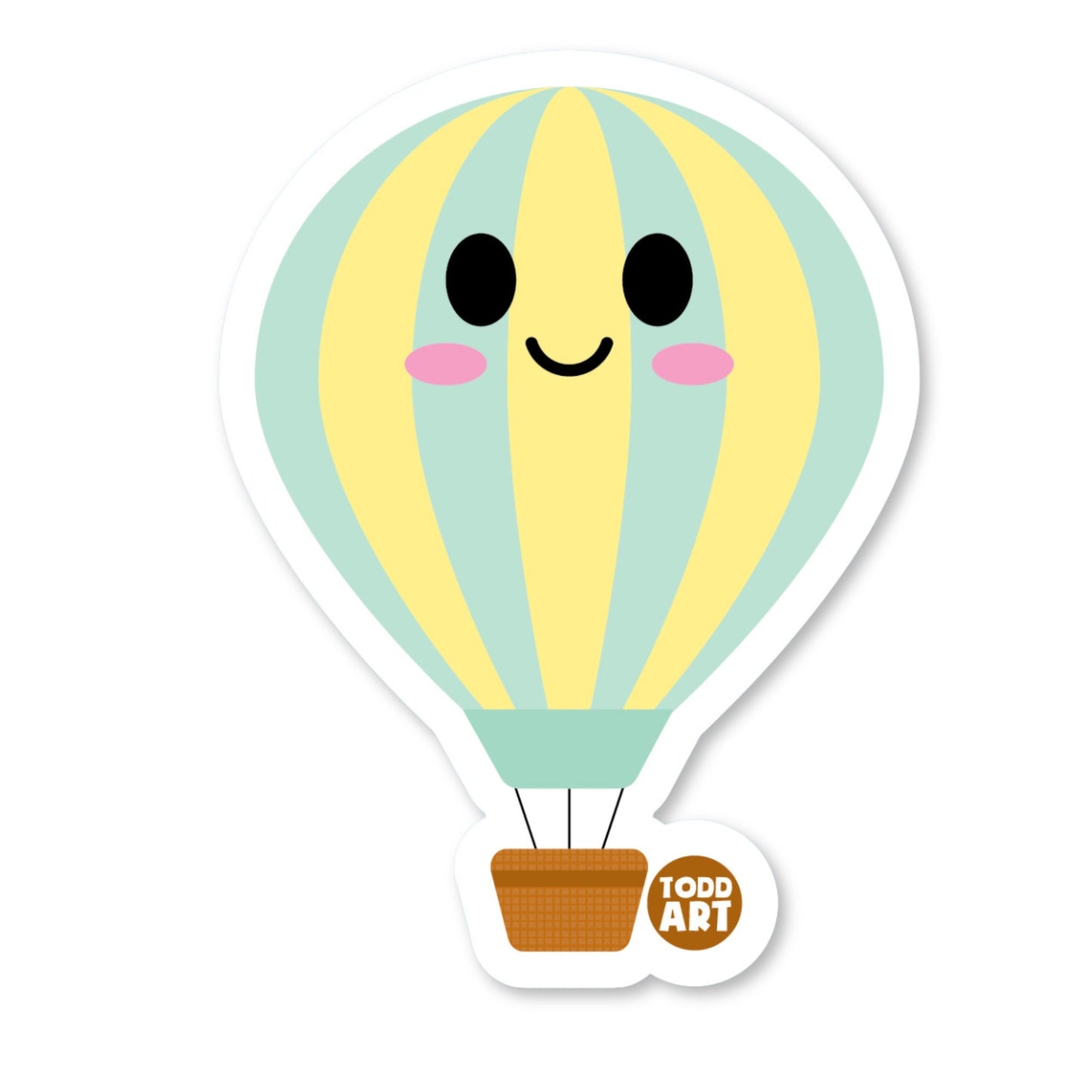 Hot Air Balloon - 3" Art Sticker