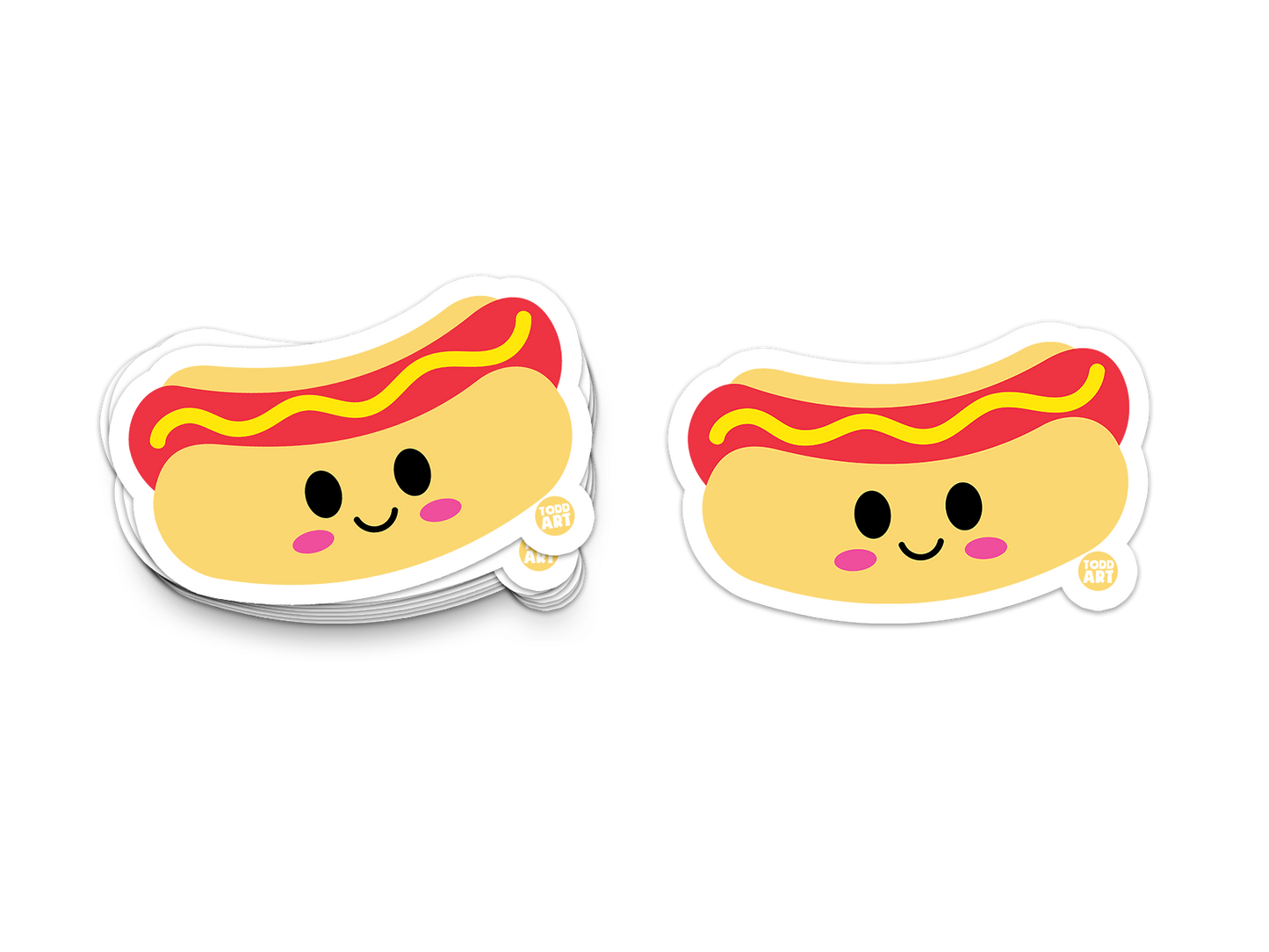 Hot Dog - 3" Art Sticker