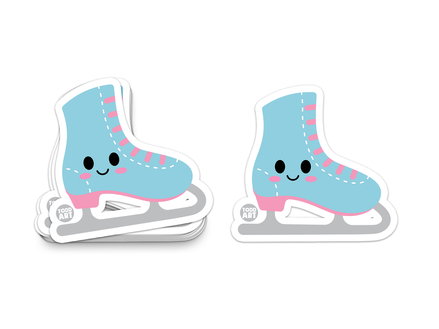 Ice Skate - 3" Art Sticker