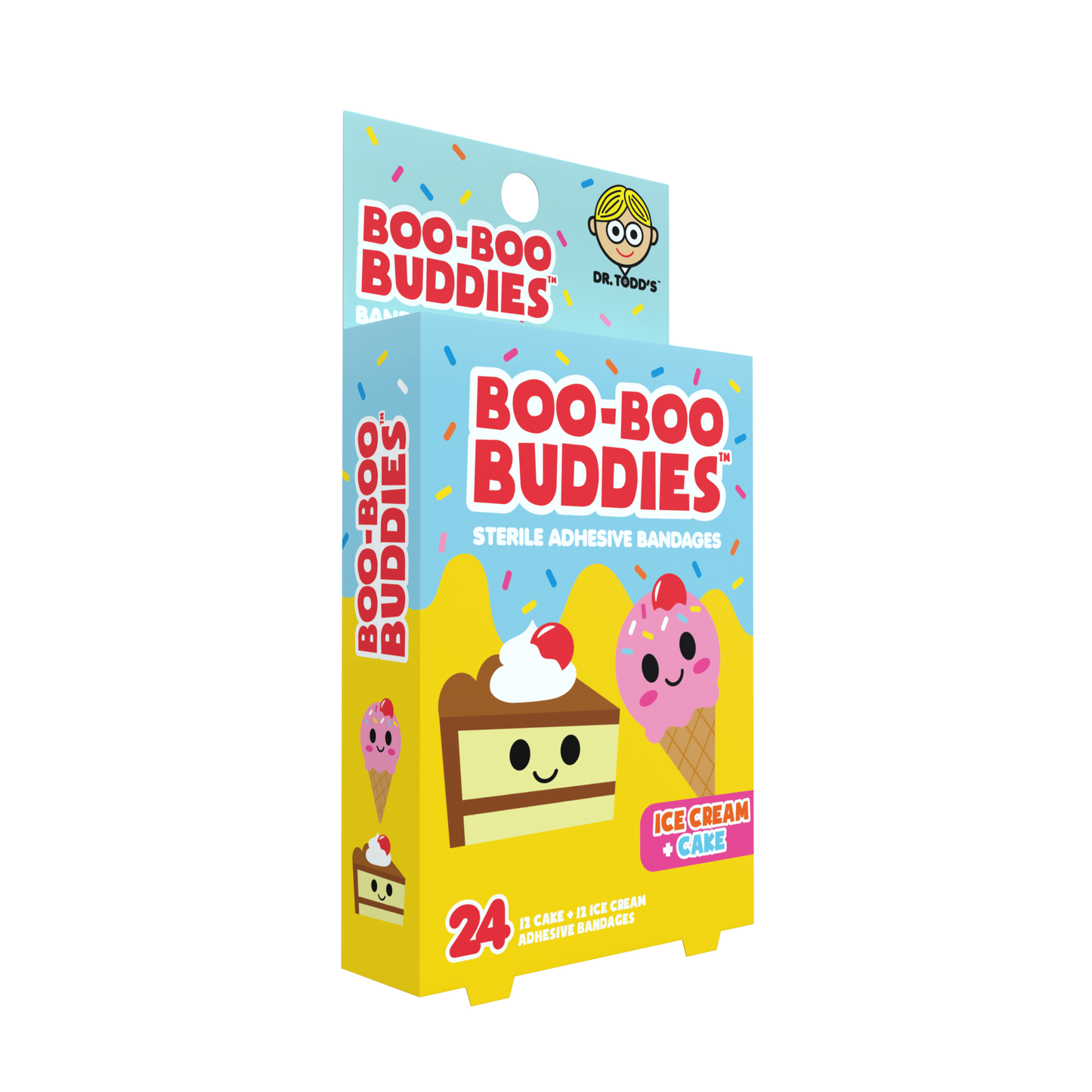 Kids Bandages – Ice Cream + Cake (24 Count, Latex-Free)